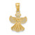 14k Polished Angel Pendant
