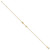 14K Polished Arrow 10 inch Anklet Plus 1 inch Extender