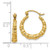 14k Polished Bamboo Design Hollow Hoop Earrings - S8-5F567188-2012