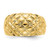 14k Polished Basket Weave Pattern Ring