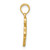 14K Polished Beaded  Fleur de Lis Cross Pendant