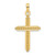 14K Polished Beaded Cross Pendant - K9-08572B59-4168
