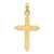 14K Polished Beaded Cross Pendant - K9-08572B59-4168