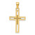 14K Polished Beaded Cross Pendant - K9-1D8676C2-9204
