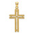 14K Polished Beaded Cross Pendant - K9-311449F6-2388