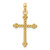 14K Polished Beaded Cross Pendant - K9-4A7C3CED-9964