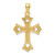 14K Polished Beaded Cross Pendant - K9-8E16F3F1-9630