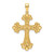 14K Polished Beaded Fancy Cross Pendant