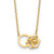 14K Polished Bee and Circle 17.5 inch Necklace