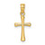 14K Polished Beveled Cross w/ Round tips Charm - K8-74EAF45A-6892