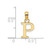 14K Polished Block Letter P Initial Pendant