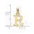 14K Polished Block Letter R Initial Pendant