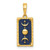 14k Polished Blue Enamel Moon Cycle Charm