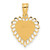 14K Polished Border Heart Pendant