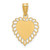 14K Polished Border Heart Pendant