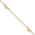 14k Polished Bows 4-station 9 inch Anklet Plus 1 inch Extender