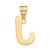 14k Polished Bubble Letter J Initial Pendant