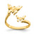 14K Polished Butterfly Toe Ring
