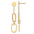 14k Polished And Twisted Oval Link Dangle Post Earrings
