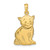 14k Polished Cat Charm