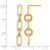 14K Polished Chain Link Dangle Post Earrings