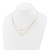 14k Polished Chevron Bar 3-Strand Bib 16 inch Necklace Plus 2 inch Extender