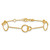 14k Polished Circle and Chain Pattern 7.25 inch Bracelet Plus 0.5 inch Extender