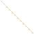 14K Polished Circle Dangles 9 inch Anklet Plus 1 inch Extender