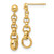 14K Polished Circle Link Post Earrings