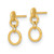 14k Polished Circles Dangle Post Earrings