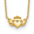 14k Polished Claddagh 17 inch Necklace - SF-8D92BFEF-9281