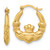 14K Polished Claddagh Hoop Earrings - YE-96BA7E54-3922