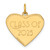 14k Polished Class of 2025 Heart Charm