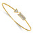 14k Polished Complete 1/3 carat Diamond Arrow Flexible Bangle Bracelet