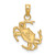 14K Polished Crab Charm