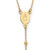 14K Polished Cross and Miraculous Medal Beaded 24.5 inch Rosary