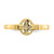 14k Polished Cross In Circle Ring