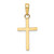 14k Polished Cross Pendant - K2-5813DF41-5180