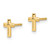 14K Polished Cross Post Earrings - TF-F061ECA7-6982