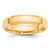 10k Yellow Gold 5mm Beveled Edge Comfort Fit Wedding Band Size 11