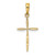 14K Polished Cross With Tapered Ends Pendant