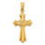 14K Polished Cross X Center Charm
