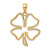 14k Polished Cut Out 4-Leaf Clover Pendant
