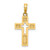 14K Polished Cut-Out Cross Charm
