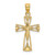 14K Polished Cut-Out Design Cross Charm