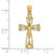 14K Polished Cut-Out Design Cross Charm