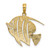 14K Polished Cut-Out Fish Charm