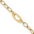 14k Polished Cut-out Hearts and Cable Links 7.25 inch Bracelet