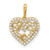 14k Polished CZ Heart Pendant - YC-0E74206A-1737