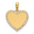 14k Polished CZ Heart Pendant - YC-1BD37F7F-2681